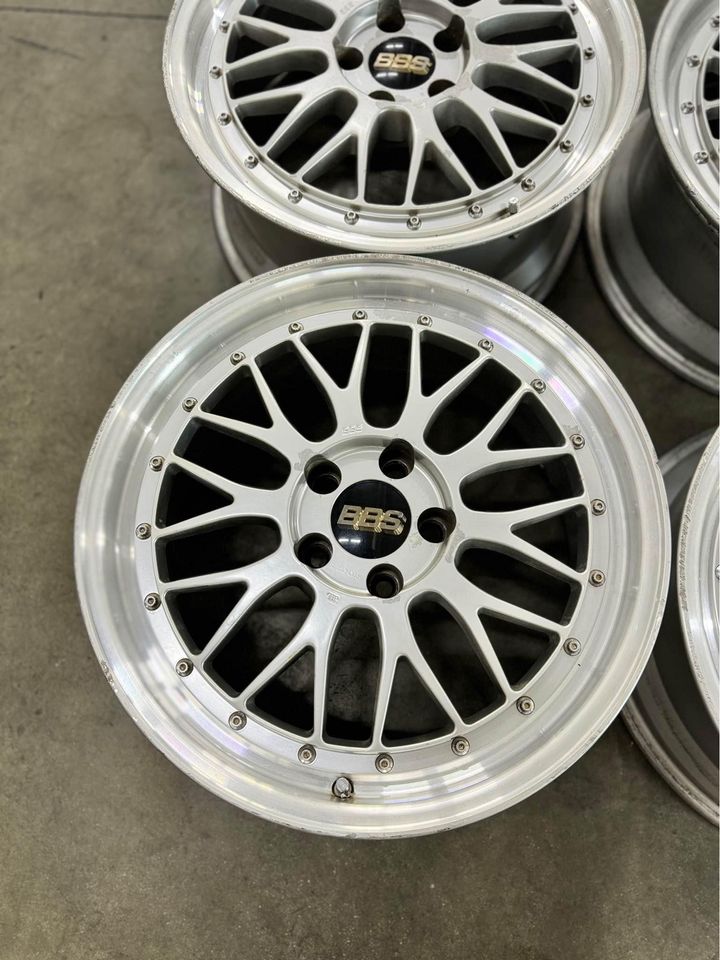 BBS LM 5X114.3 18x8 +35 Square Set of 4 Silver LMP078