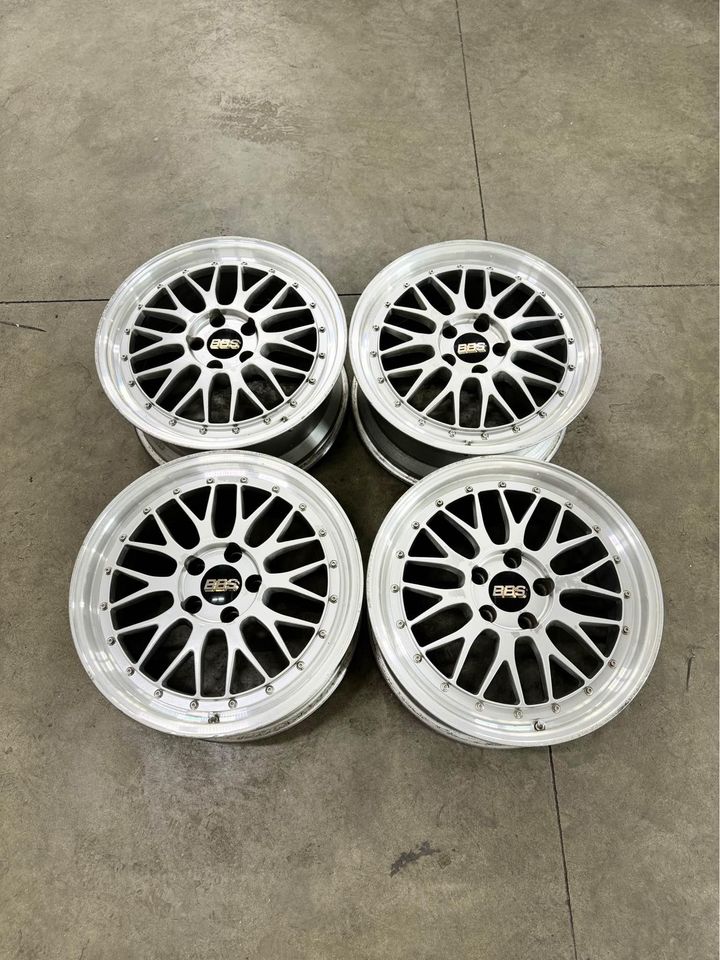 BBS LM 5X114.3 18x8 +35 Square Set of 4 Silver LMP078