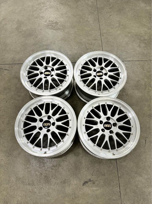 BBS LM 5X114.3 18x8 +35 Square Set of 4 Silver LMP078